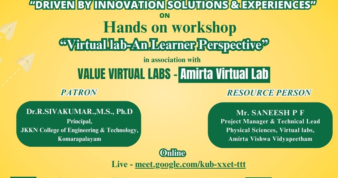 JKKN College’s Virtual Lab Workshop